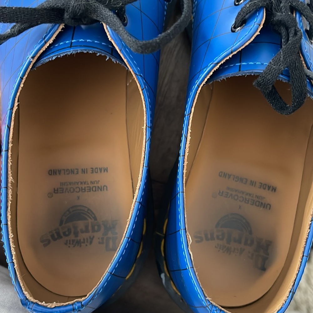 Dr. Martens 1461 Blue Grid Leather Oxford - Men's - Picture 7 of 9